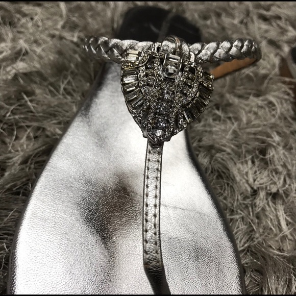 BADGLEY MISCHKA JEWELED SANDALS🎀 - Picture 4 of 6